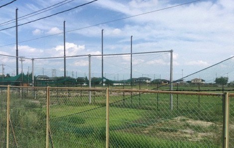 大府市が買い取ることになった三菱大府球場=愛知県大府市横根町で2021年8月26日、黒尾透撮影