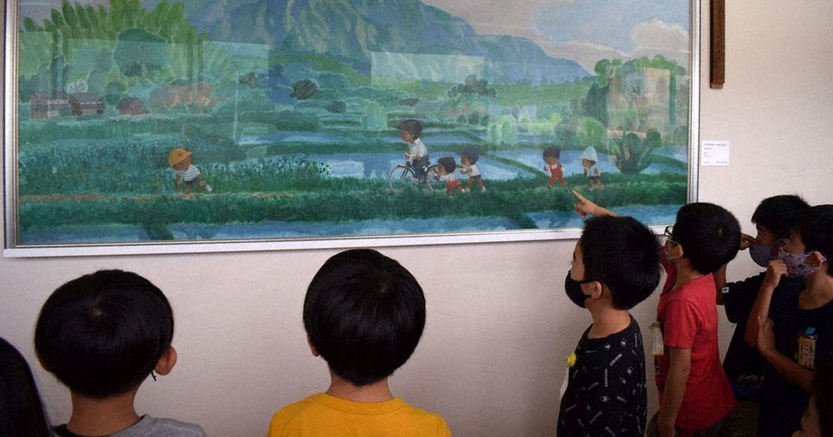 児童画焚き火西島伊三雄