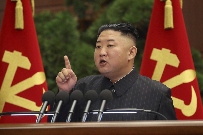 北朝鮮の金正恩朝鮮労働党総書記=平壌で2021年6月29日、AP