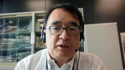 オンラインでインタビューに答える木内登英さん