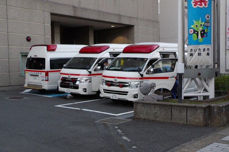 コロナ禍の影響で救急搬送困難事案が増えている=さいたま市浦和区で、山越峰一郎撮影