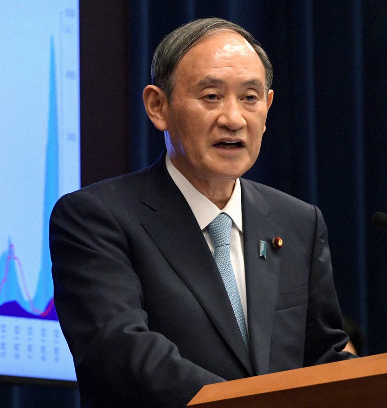 記者会見する菅義偉首相=首相官邸で2021年9月9日午後7時5分、竹内幹撮影