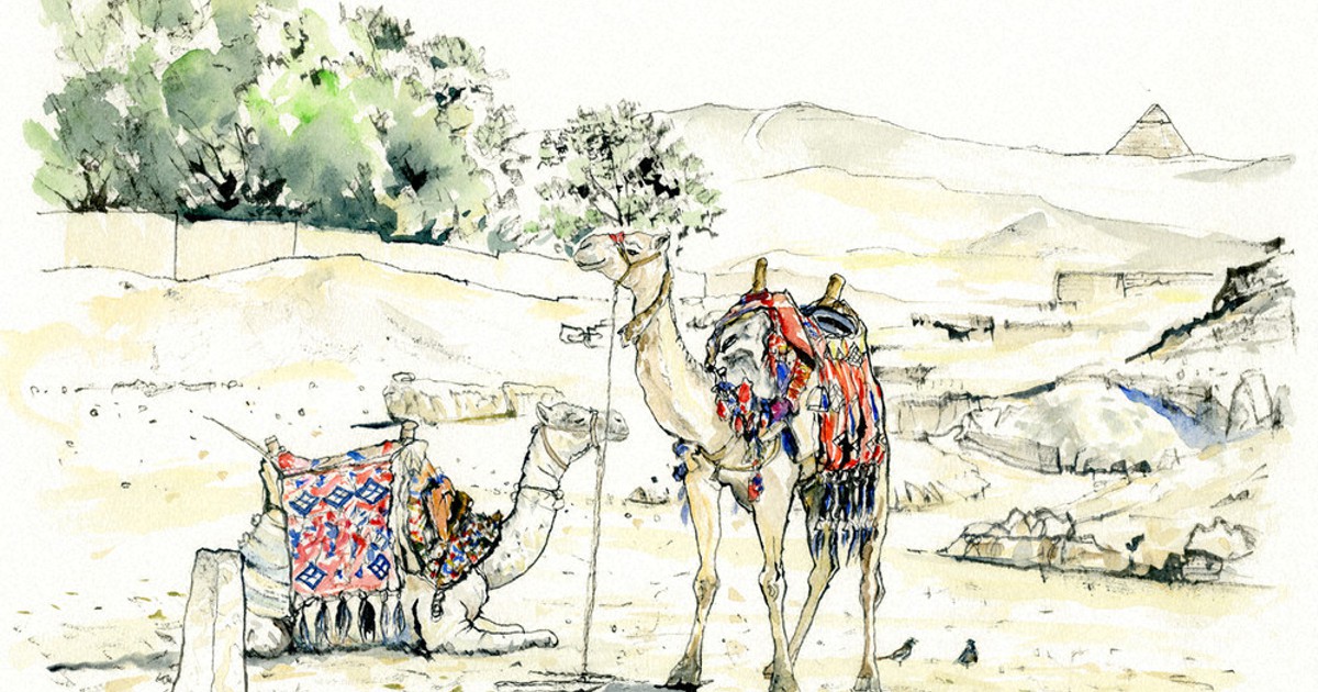 108】水彩(葦ペン画) 原画「オランダ、エンクハイゼンの町」 THE-ROOM