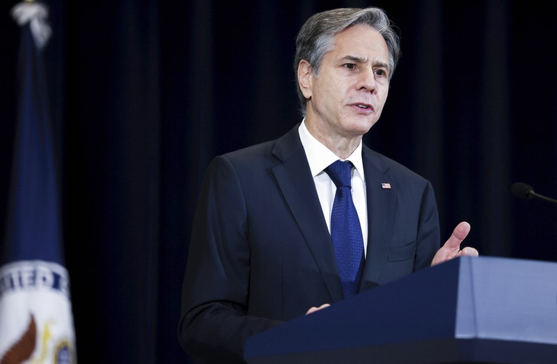 ブリンケン米国務長官=ワシントンで2021年9月10日、AP