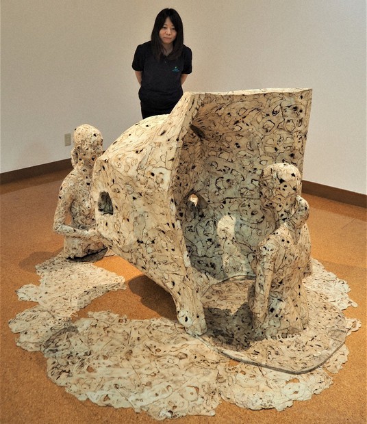 立体アート作品芸術作家 あさごアートコンペ 大賞に滋賀の奥田さん 18日から展示 和紙使い立体