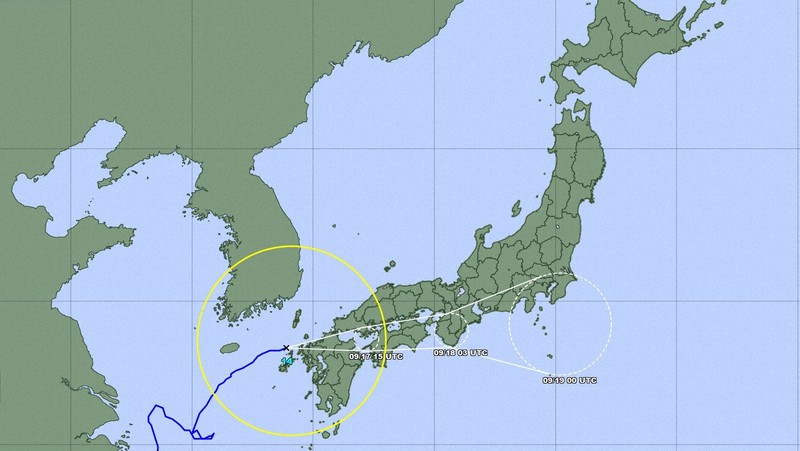 Typhoon Chanthu on course to make landfall in southwest Japan on Sept ...