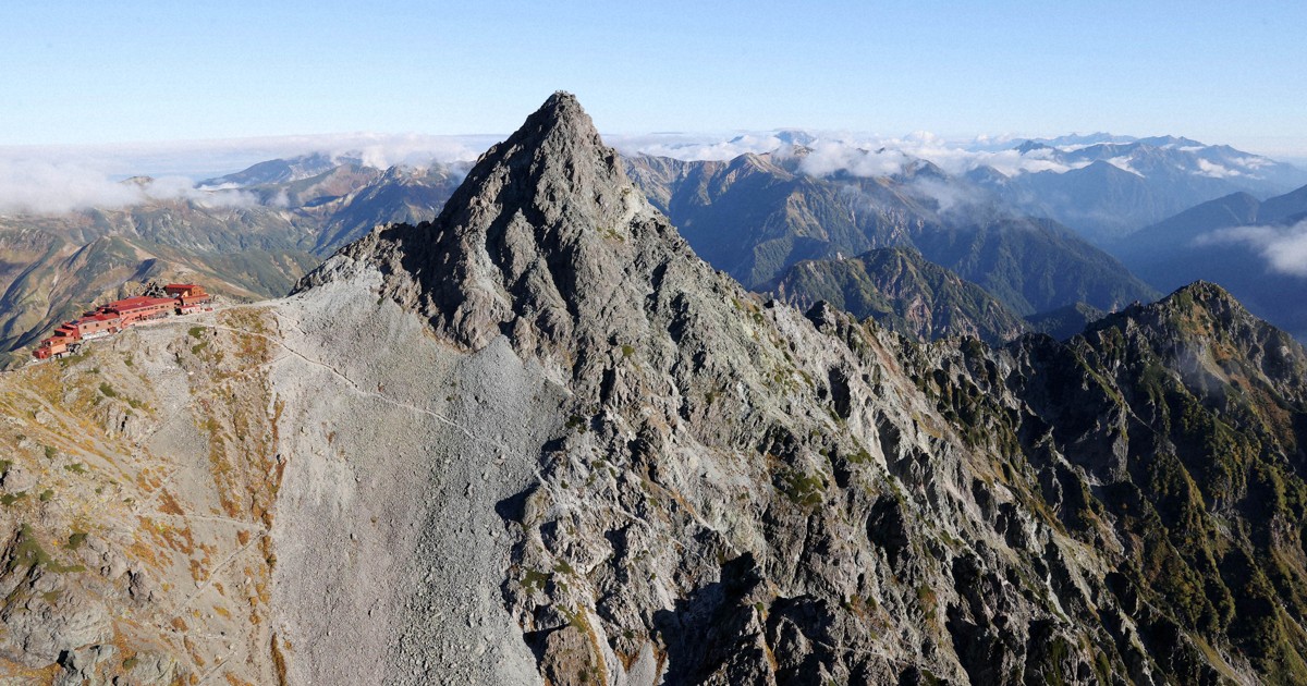 北アルプスの小屋に6人避難　1人が意識不明　強風などで救助困難