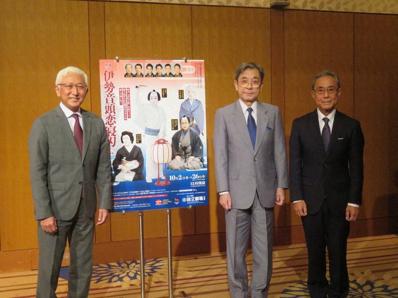 (左から)中村時蔵、中村梅玉、中村又五郎