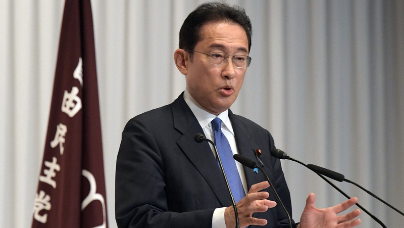 自民党の新総裁に選ばれ、記者会見する岸田文雄氏=東京都千代田区の同党本部で2021年9月29日、竹内幹撮影