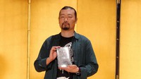 直木賞に選ばれた佐藤究さん＝東京都千代田区で2021年7月14日、関雄輔撮影