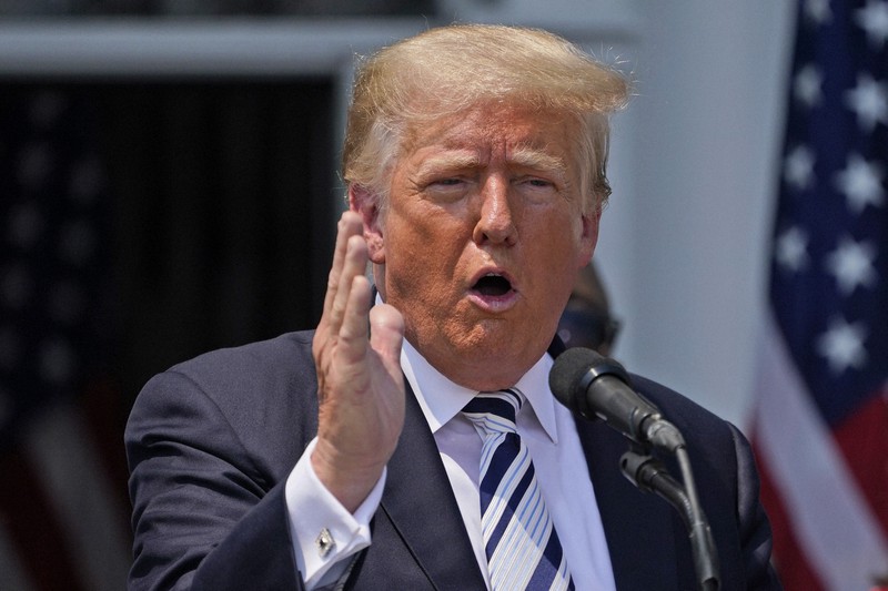 トランプ前米大統領=米東部ニュージャージー州で2021年7月7日、AP