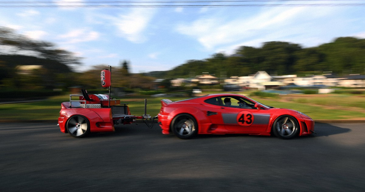 読む写真 真っ赤なフェラーリに 焼いも のちょうちん 始まりは冗談から 毎日新聞