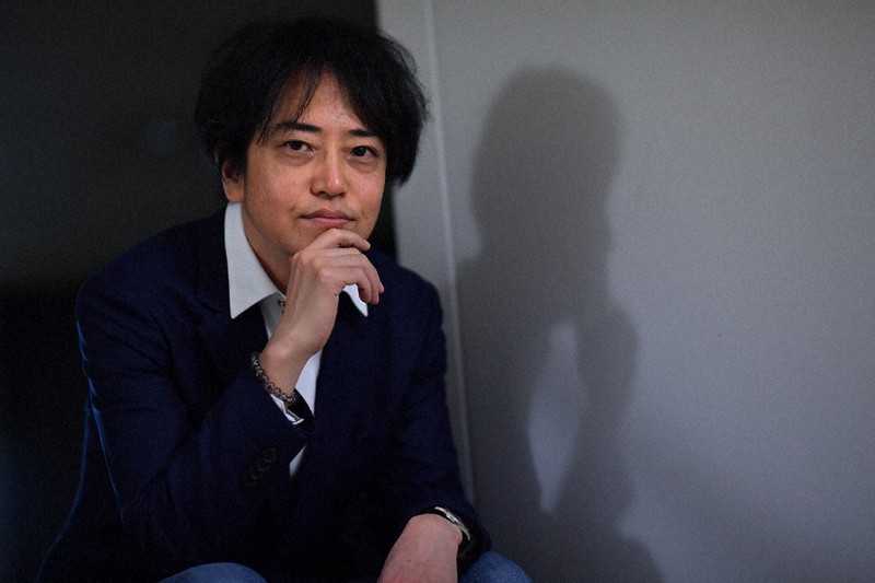作家の中村文則さん=東京都千代田区で2020年1月23日、宮間俊樹撮影