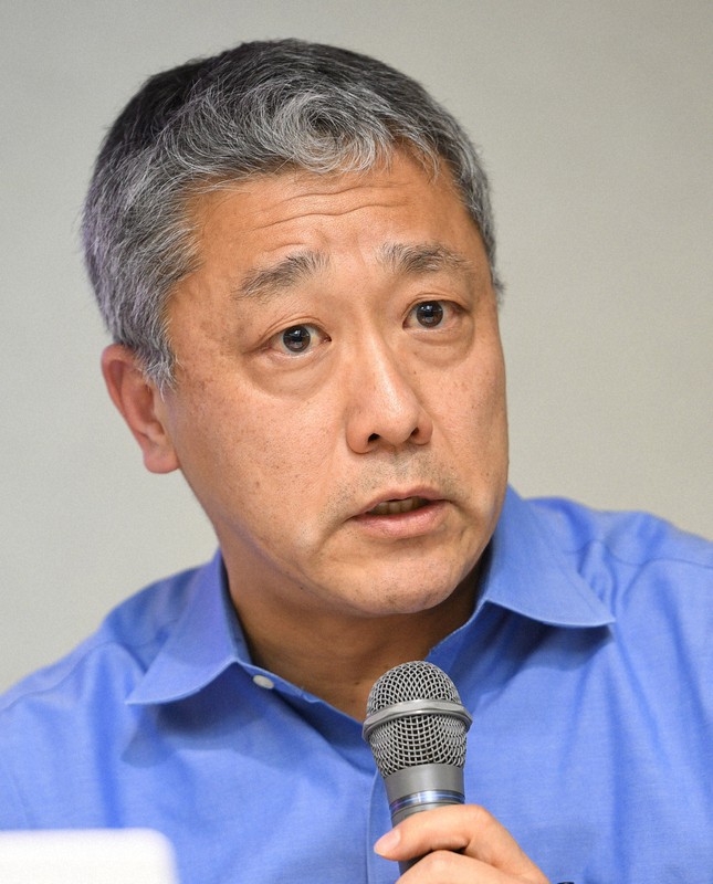 立岩陽一郎氏=2018年2月3日、丸山博撮影