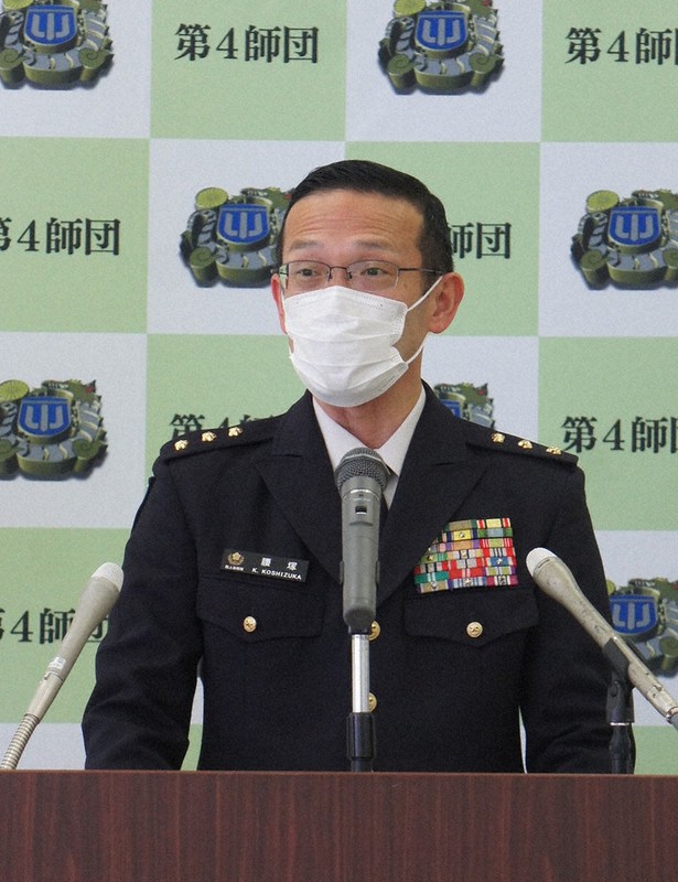 「特に九州の土地に対する愛着は強く感じている」と記者会見で述べた腰塚師団長