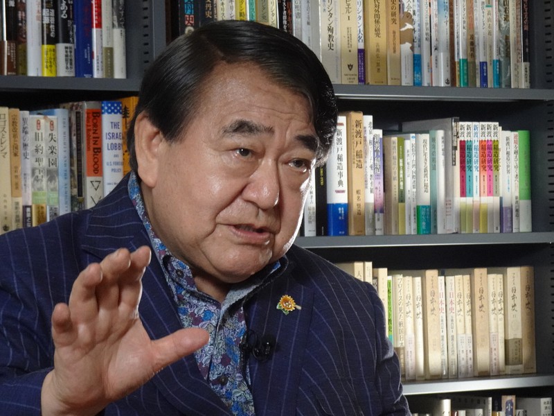 寺島実郎氏=東京都千代田区で、加藤隆寛撮影