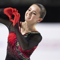 スケートカナダでフリー演技するカミラ・ワリエワ＝10月30日、AP