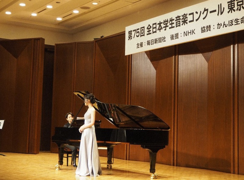サントリーホール・ブルーローズで開かれた全日本学生音楽コンクール東京大会の声楽部門本選=東京都港区で斉藤希史子撮影