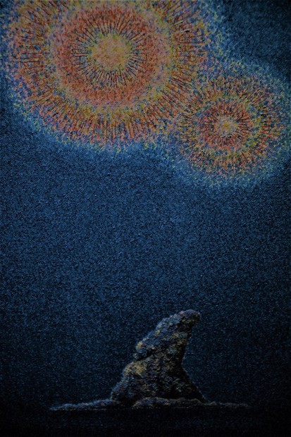 湘南描く、ぬくもりの「青」 瀬尾さん、コロナ禍に描き上げた新作展示