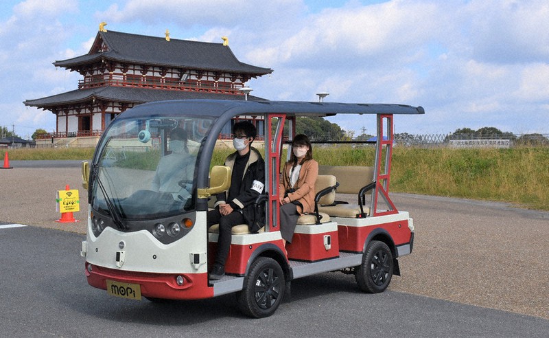 自動運転車 乗ってみて 観光タクシー 平城宮跡で実証実験 奈良 毎日新聞 自動運転車 乗ってみて 観光タクシー 平城宮跡で実証実験 奈良 毎日新聞