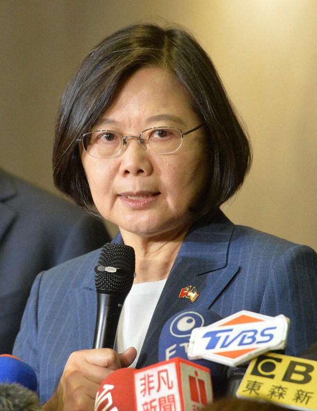 台湾の蔡英文総統=米ニューヨークで2019年7月、隅俊之撮影