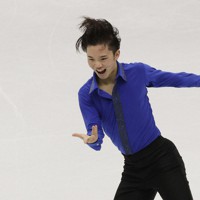 フィギュアスケートGPシリーズイタリア大会で、フリー演技する友野一希＝11月6日、ロイター