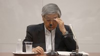 金融政策決定会合を終え、記者会見する日本銀行の黒田東彦総裁＝東京都中央区の日本銀行本店で2021年9月22日（代表撮影）