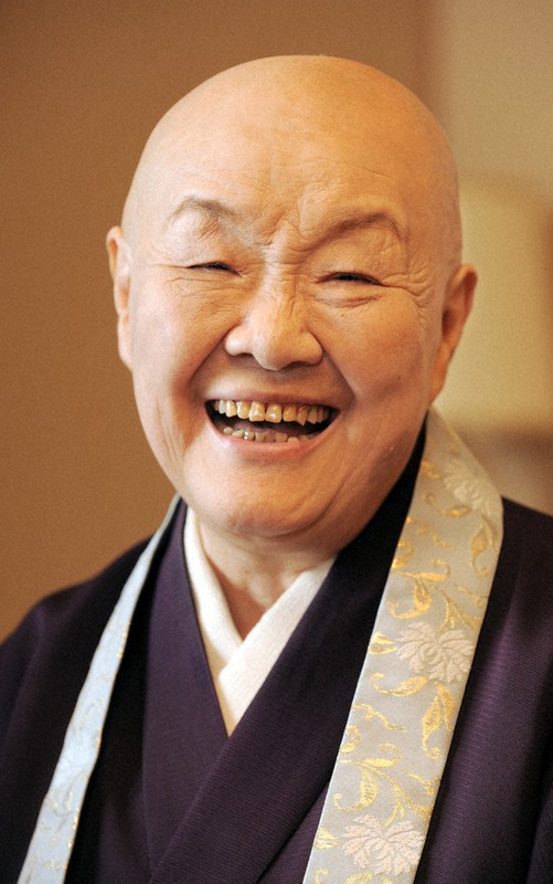 瀬戸内寂聴さん=京都市右京区の寂庵で2008年9月15日、小松雄介撮影