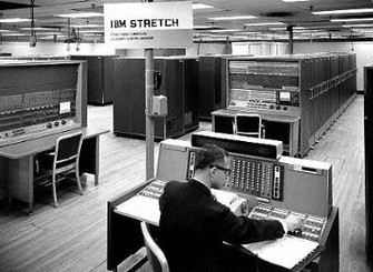 米国に渡った真鍋淑郎氏が気候モデルの研究に使ったIBM社初のスーパーコンピューター「IBM7030」=日本IBM提供