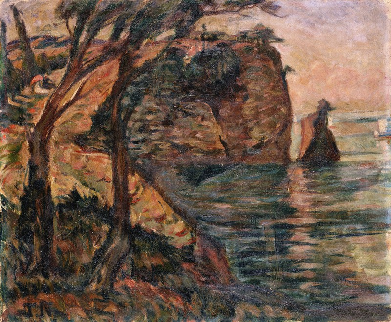 アートの扉：発見！お宝 ポーラ美術館／3 中村彝 川尻風景 モネの海に