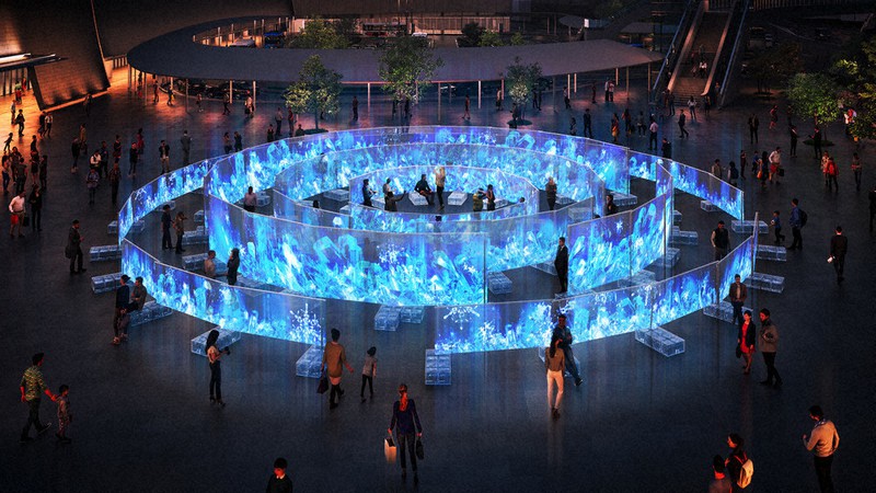 Xマスシーズン盛り上げ 巨大オブジェ来月登場 映像投影、楽しんで JR