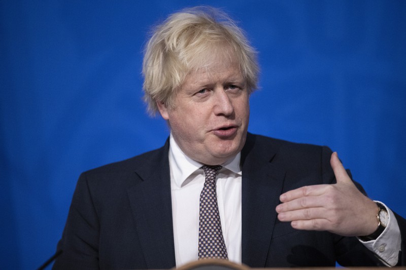 ジョンソン英首相=ロンドンで2021年11月27日、AP