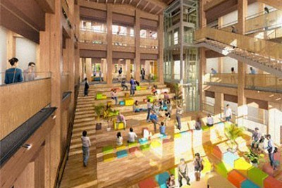 教学新棟中央部分イメージ　大階段コモンズ