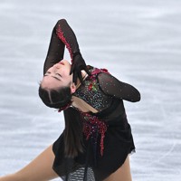 女子フリーで演技する竹野仁奈＝さいたまスーパーアリーナで2021年12月25日、手塚耕一郎撮影
