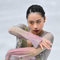 女子フリーで演技する山下真瑚＝さいたまスーパーアリーナで2021年12月25日、手塚耕一郎撮影