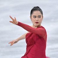 女子フリーで演技する宮原知子＝さいたまスーパーアリーナで2021年12月25日、手塚耕一郎撮影