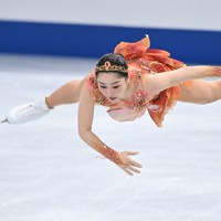 女子フリーで演技する樋口新葉＝さいたまスーパーアリーナで2021年12月25日、手塚耕一郎撮影