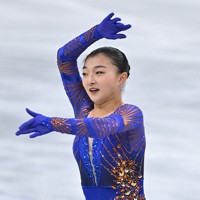 女子フリーで演技する坂本花織＝さいたまスーパーアリーナで2021年12月25日、手塚耕一郎撮影