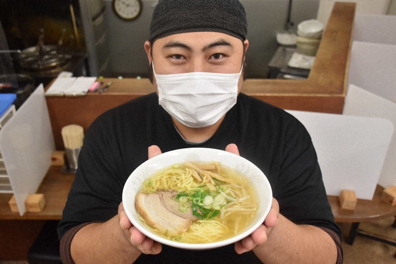 昔ながらの味が人気のラーメン=松江市東出雲町の1号店で2021年12月11日午前10時12分、松原隼斗撮影
