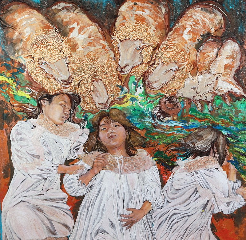 真作】☆空☆京都府福知山市出身 日本画家 佐藤太清 肉筆 「