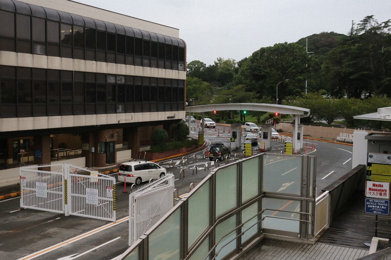 クラスターの発生が判明した米海軍横須賀基地=神奈川県横須賀市で2020年9月23日午後4時28分、高田奈実撮影