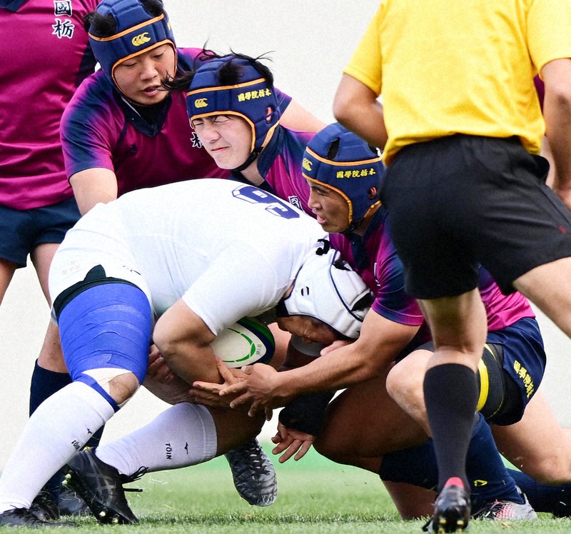 国学院栃木・田中 キックとジャッカル、精度の秘密 高校ラグビー