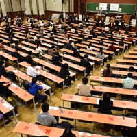 大学入学共通テストの会場＝東京都文京区で、北山夏帆撮影