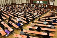 大学入学共通テストの会場＝東京都文京区で、北山夏帆撮影
