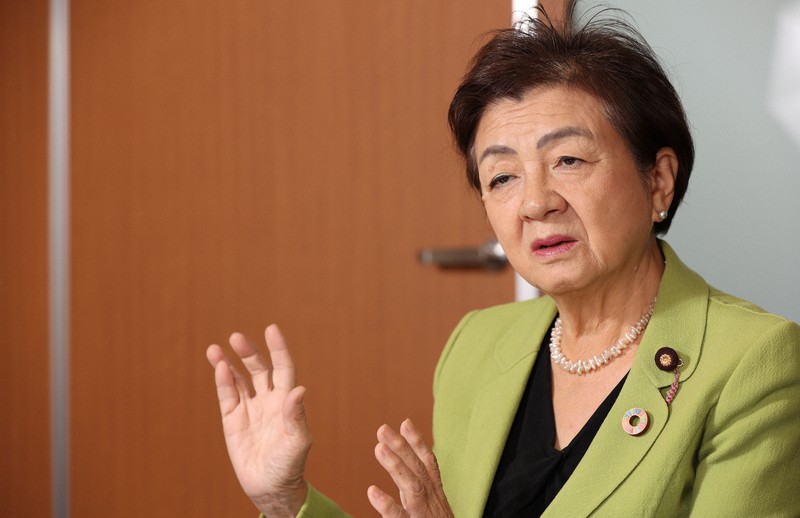 嘉田由紀子氏=佐々木順一撮影