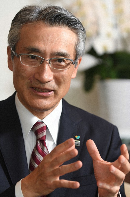 永島英器・明治安田生命保険社長=宮本明登撮影