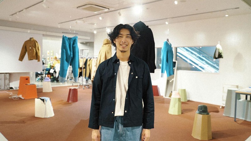 平澤良樹さん＝一枚の服・モノの価値をつくるコラボレーション展 渋谷QWSにて 撮影者:Keigo Mochizuki/Ryota Nagashima