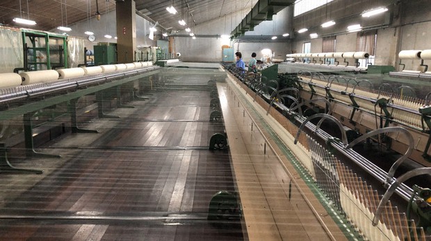 三河紡毛株式会社 ミュール精紡機 撮影者:筆者