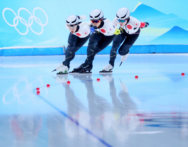 女子パシュート 日本が五輪新で準決勝進出 スピードスケート 写真特集1 9 毎日新聞