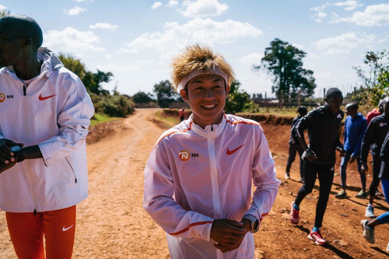 妻子を日本に残し、単身ケニアに渡った福田穣=NNランニングチーム/エヌエヌ生命保険提供